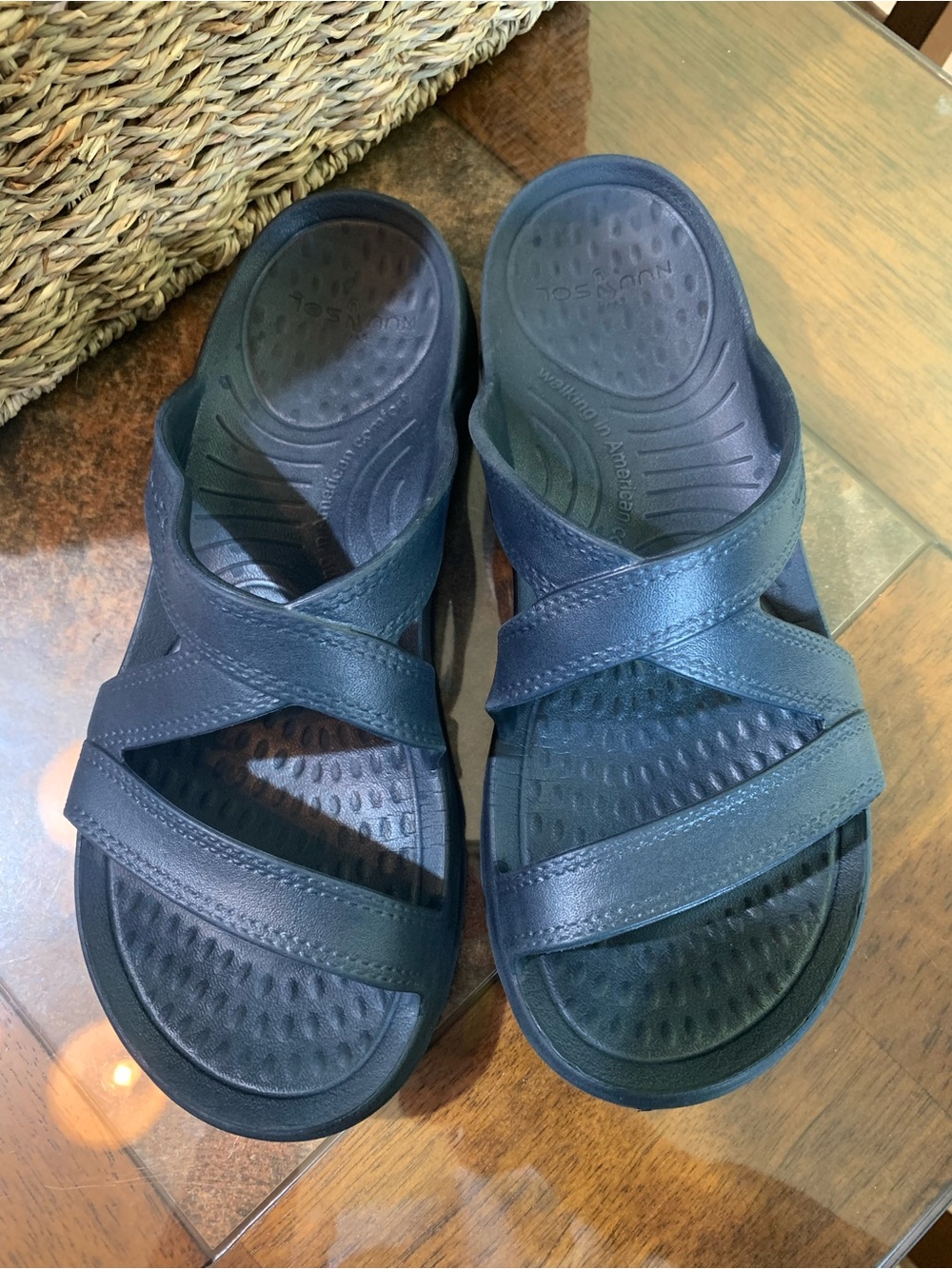 NUUSOL Women’s Deep Lake-Hailey Slide Comfort Sandals with Arch Support